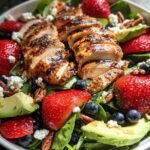 Avocado Strawberry Spinach Salad