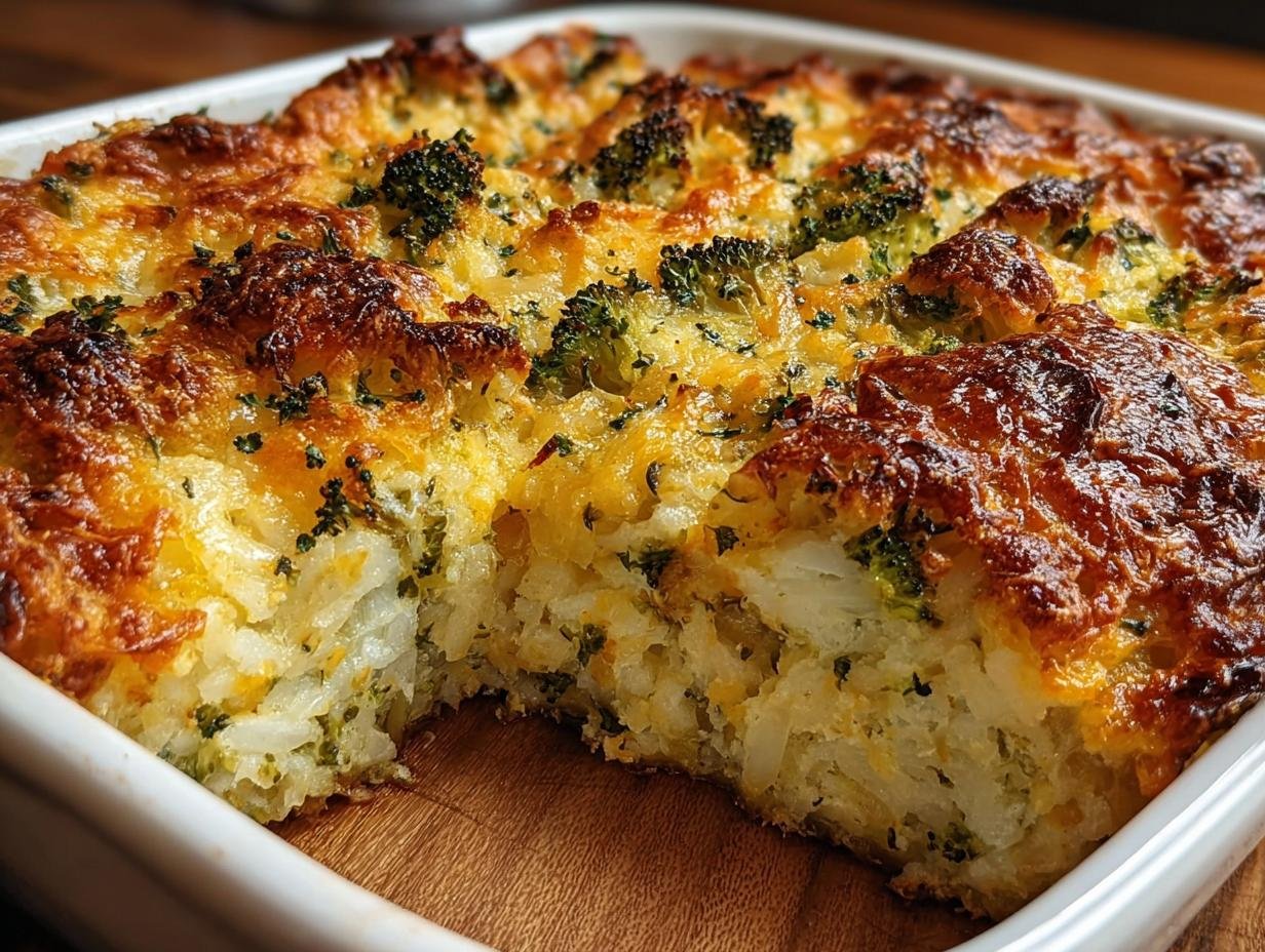 Cheesy Broccoli Rice Casserole: 15 Min Prep - Cheesy Broccoli Rice Casserole - additional detail