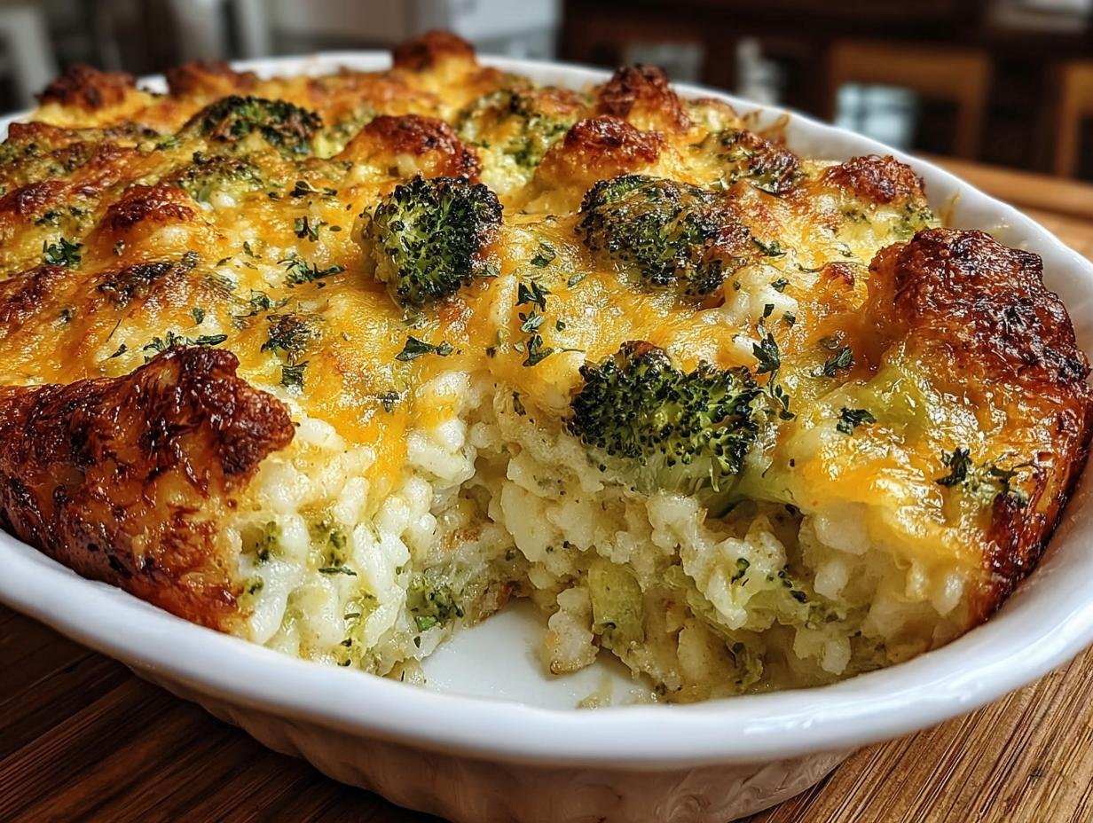 Cheesy Broccoli Rice Casserole