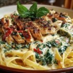 Creamy Spinach Chicken Alfredo