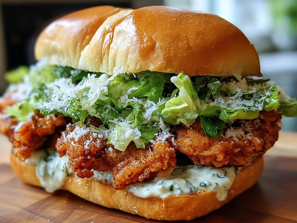 Crispy Chicken Caesar Sandwich: 15-Min Flavor Blitz - Crispy Chicken Caesar Sandwich - additional detail