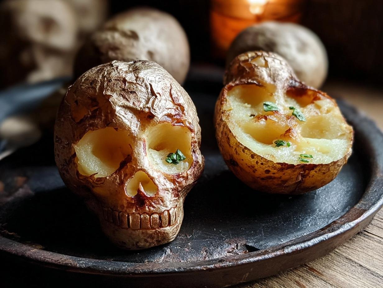 Halloween Skull Potatoes Spooky