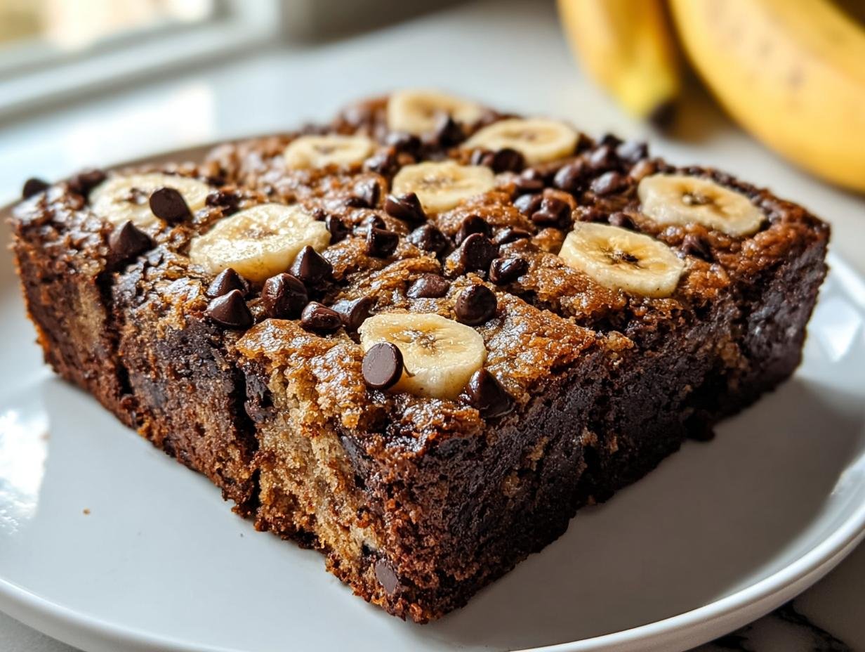 Healthy Banana Bread Brownies
