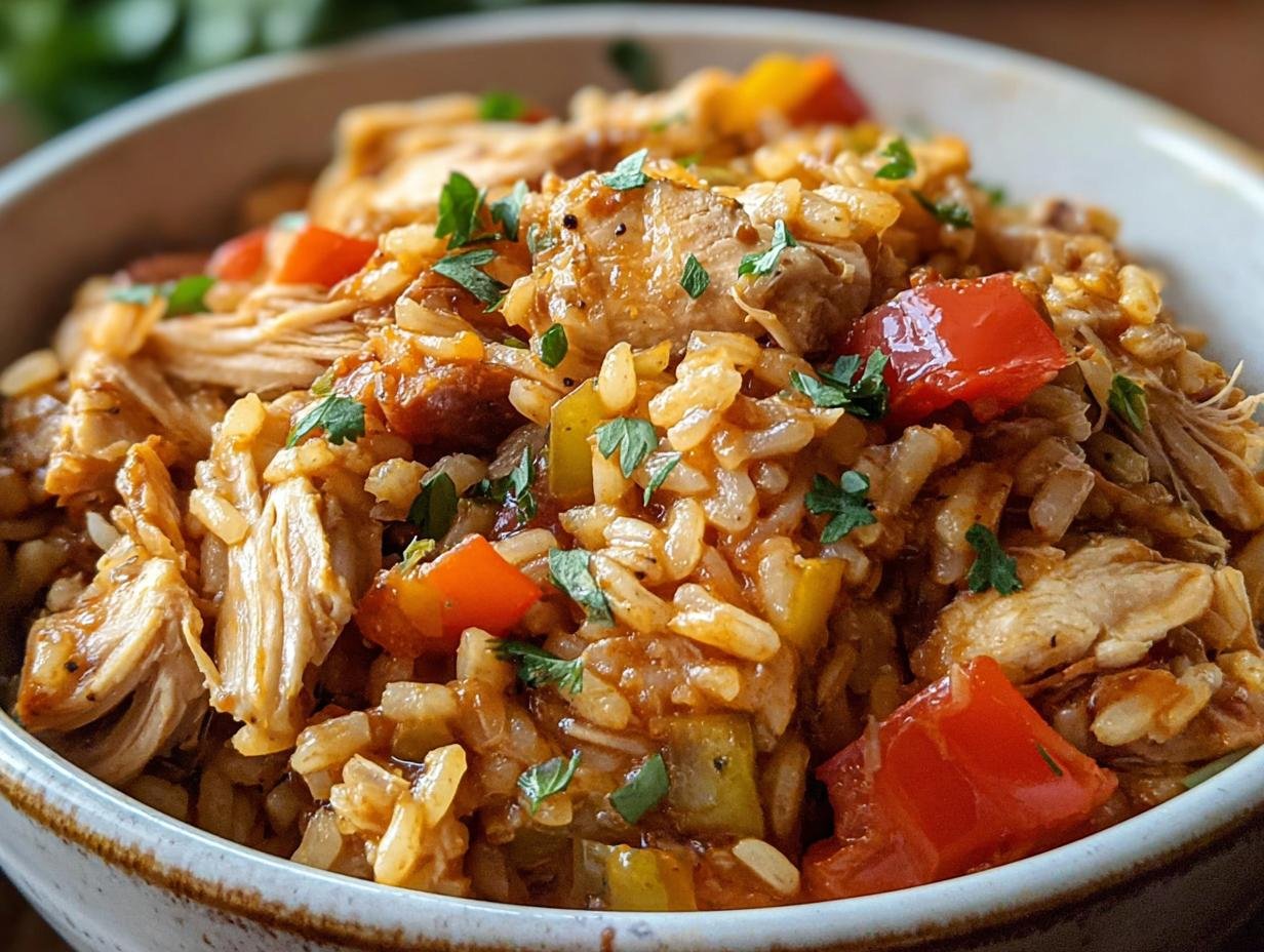 Savory Rotisserie Chicken Jambalaya: 1 Pot Wonder