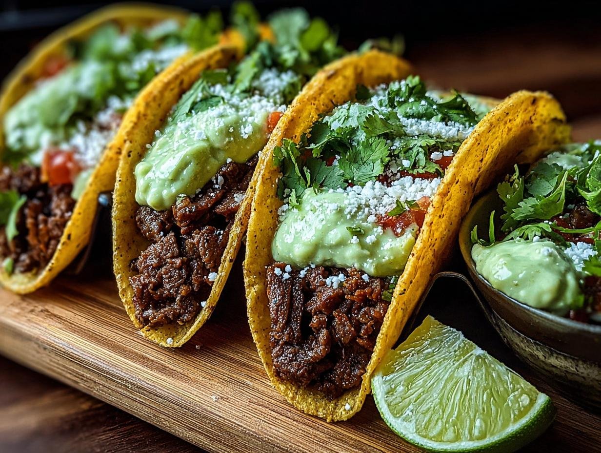 Amazing Beef Tacos Creamy Avocado in 30 Minutes - Beef Tacos Creamy Avocado - main visual representation