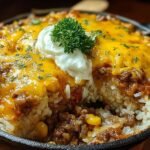 Cheesy Baked Beef Rice