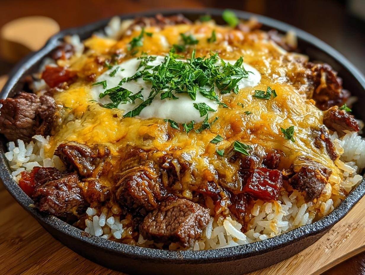 Cheesy Baked Beef Rice: 1 Easy Comfort Meal - Cheesy Baked Beef Rice - additional detail