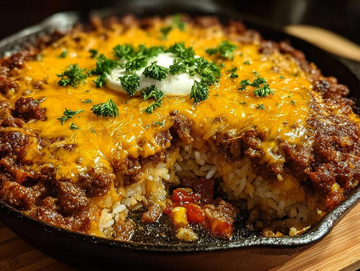 Cheesy Baked Beef Rice: 1 Easy Comfort Meal - Cheesy Baked Beef Rice - additional detail