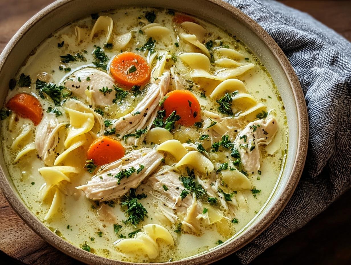 Ultimate Comforting Creamy Chicken Noodle Soup - Comforting Creamy Chicken Noodle - additional detail