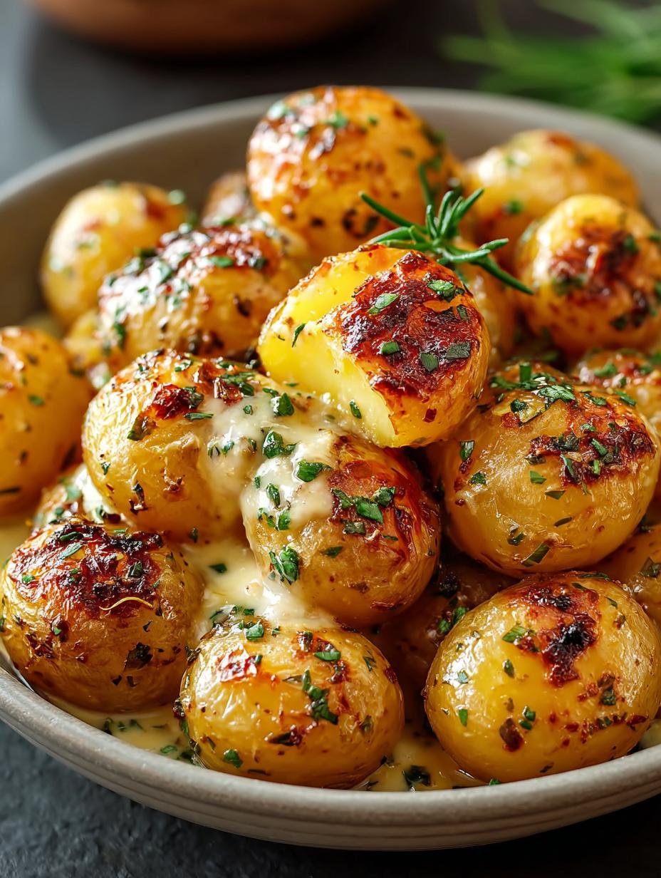 Creamy Garlic Baby Potatoes