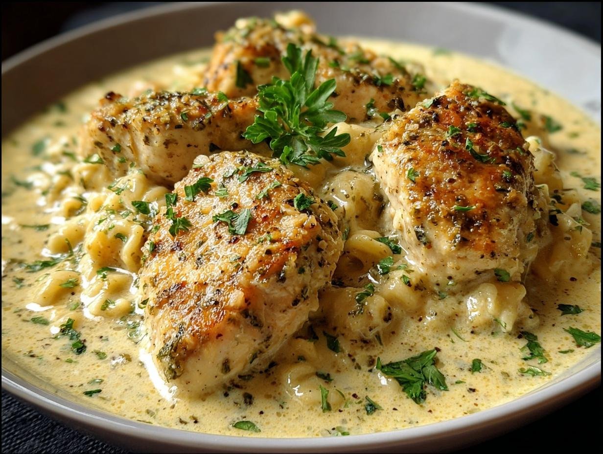 Crockpot Garlic Parmesan Chicken being seasoned before cooking