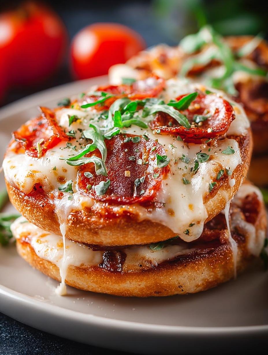 Delicious English Muffin Pizza in 10 Minutes - English Muffin Pizza - main visual representation