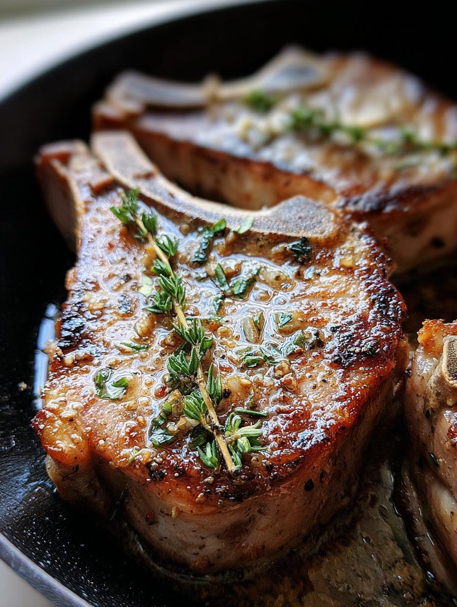Irresistible Pork Chop For: A Genius 25-Min Meal - Irresistible Pork Chop For - additional detail of cooked pork chops on a plate