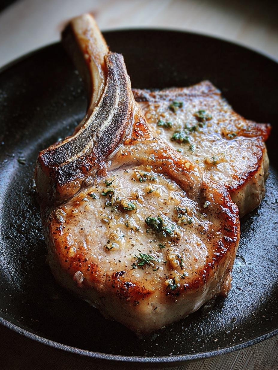 Irresistible Pork Chop For: A Genius 25-Min Meal - Irresistible Pork Chop For - additional detail of plated pork chops