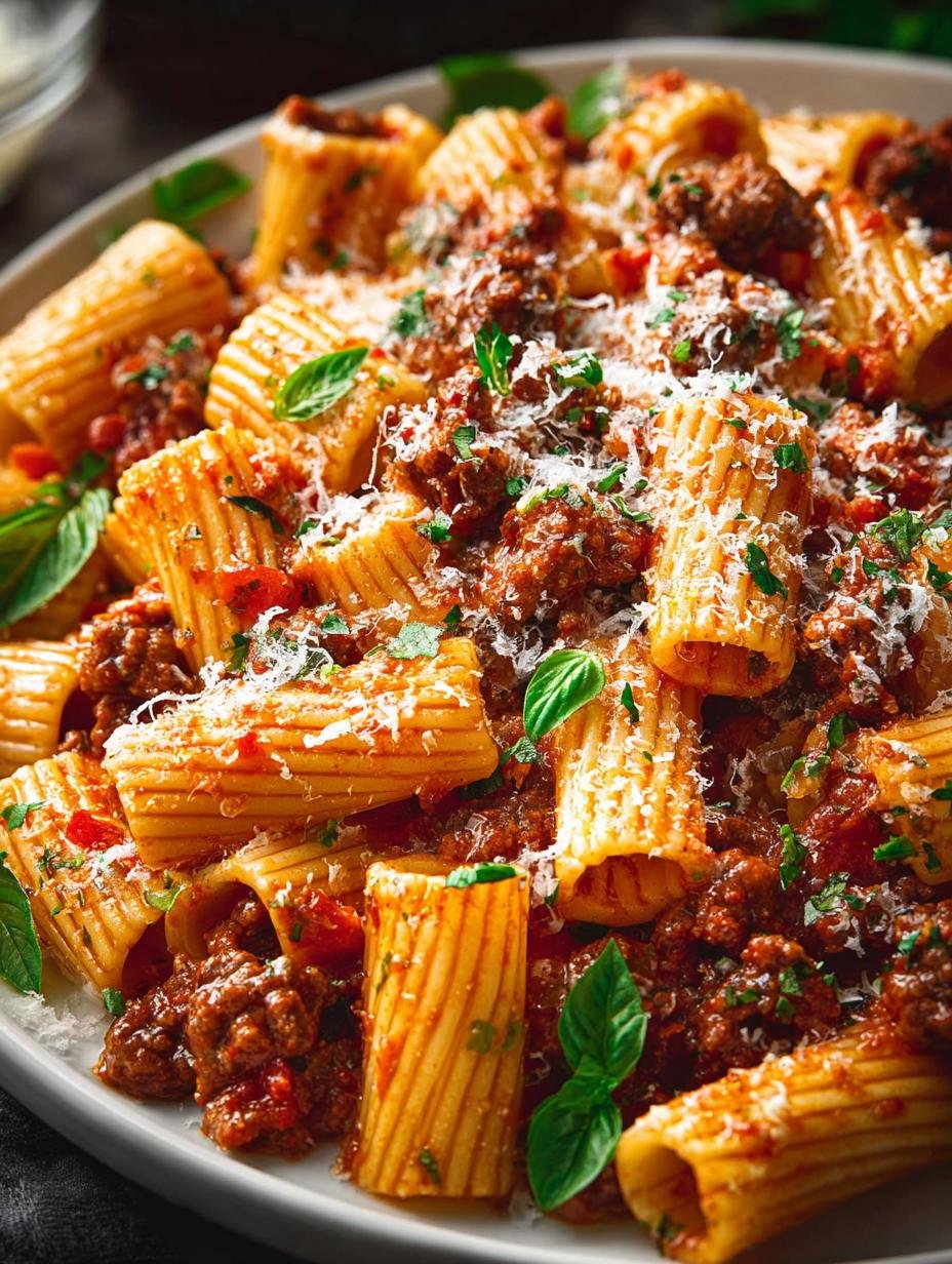 Rigatoni Bolognese: 5 Hearty Steps to Comforting Perfection - Rigatoni Bolognese - additional detail