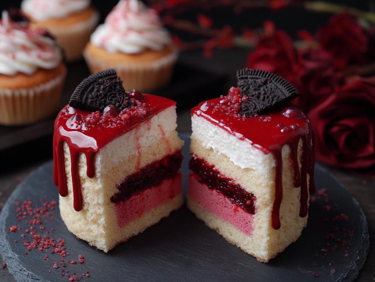 Vampire Bite Halloween Cupcakes: 7 Spooky Delights - Vampire Bite Halloween Cupcakes - additional detail