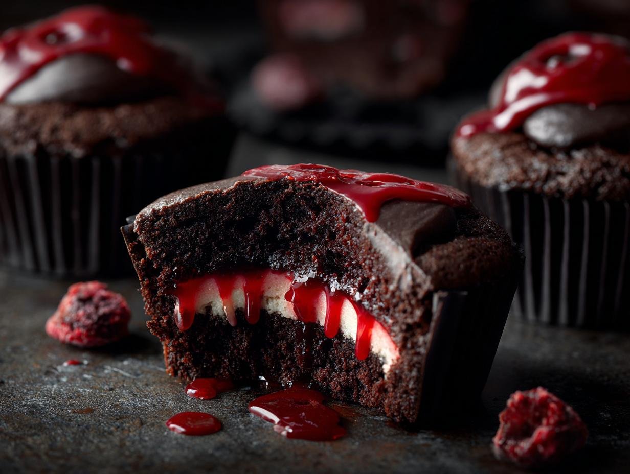Vampire Bite Halloween Cupcakes: 7 Spooky Delights - Vampire Bite Halloween Cupcakes - additional detail