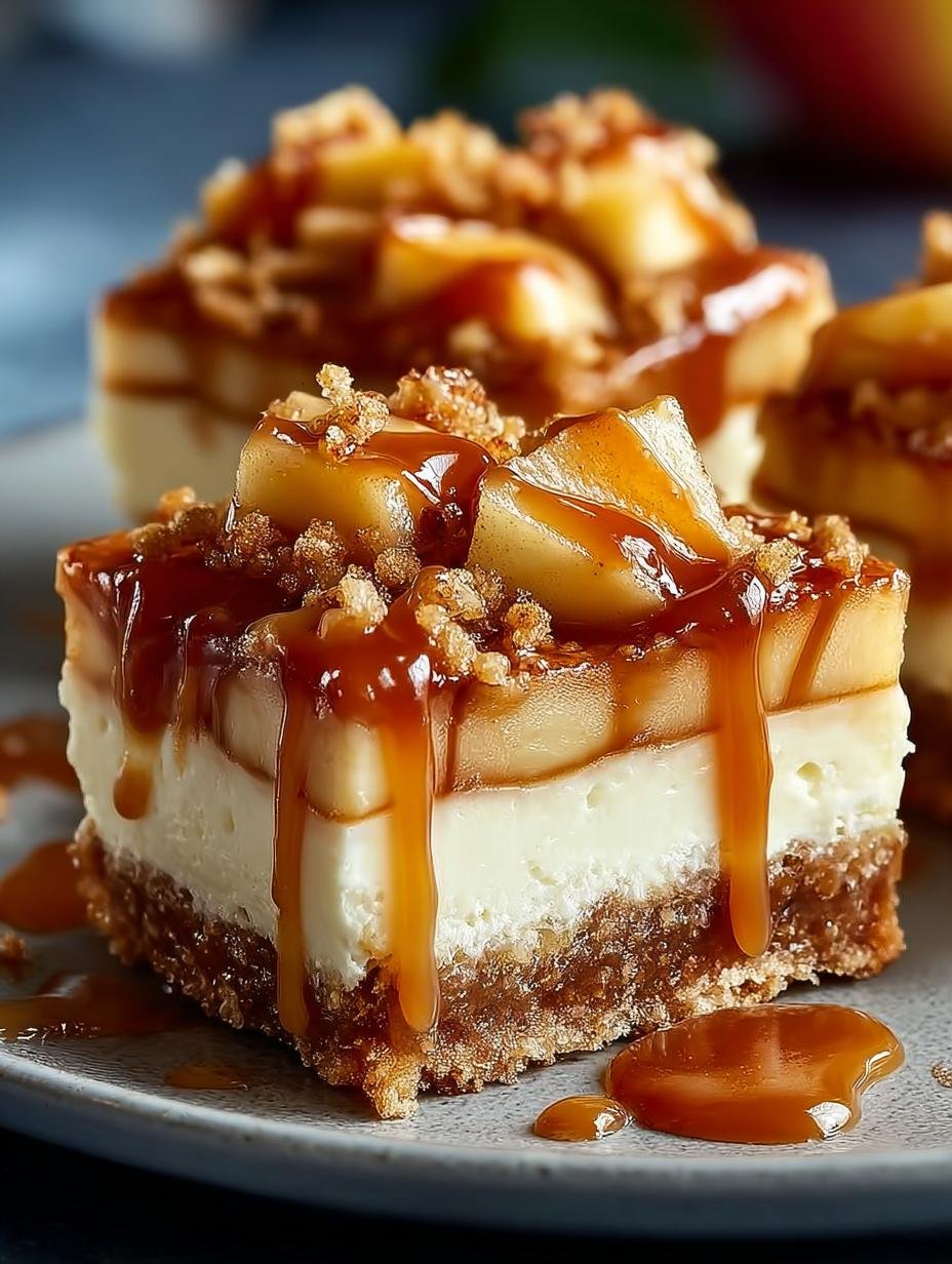 Delicious Caramel Apple Cheesecake Bars Recipe - Caramel Apple Cheesecake Bars - main visual representation
