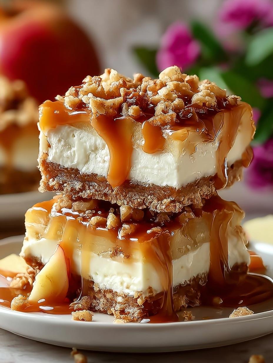 Caramel Apple Cheesecake Bars