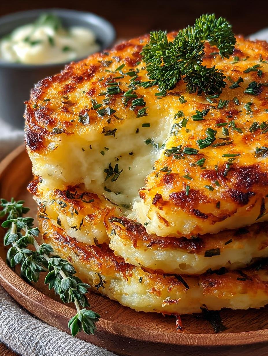 Cheesy Herb Mashed Potato Pancakes You’ll Love - Cheesy Herb Mashed Potato - main visual representation