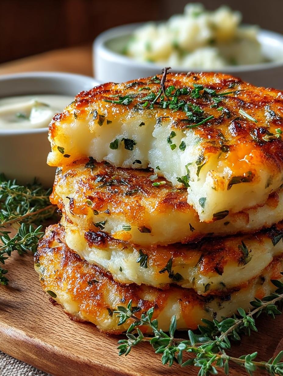 Cheesy Herb Mashed Potato Pancakes You’ll Love - Cheesy Herb Mashed Potato - additional detail