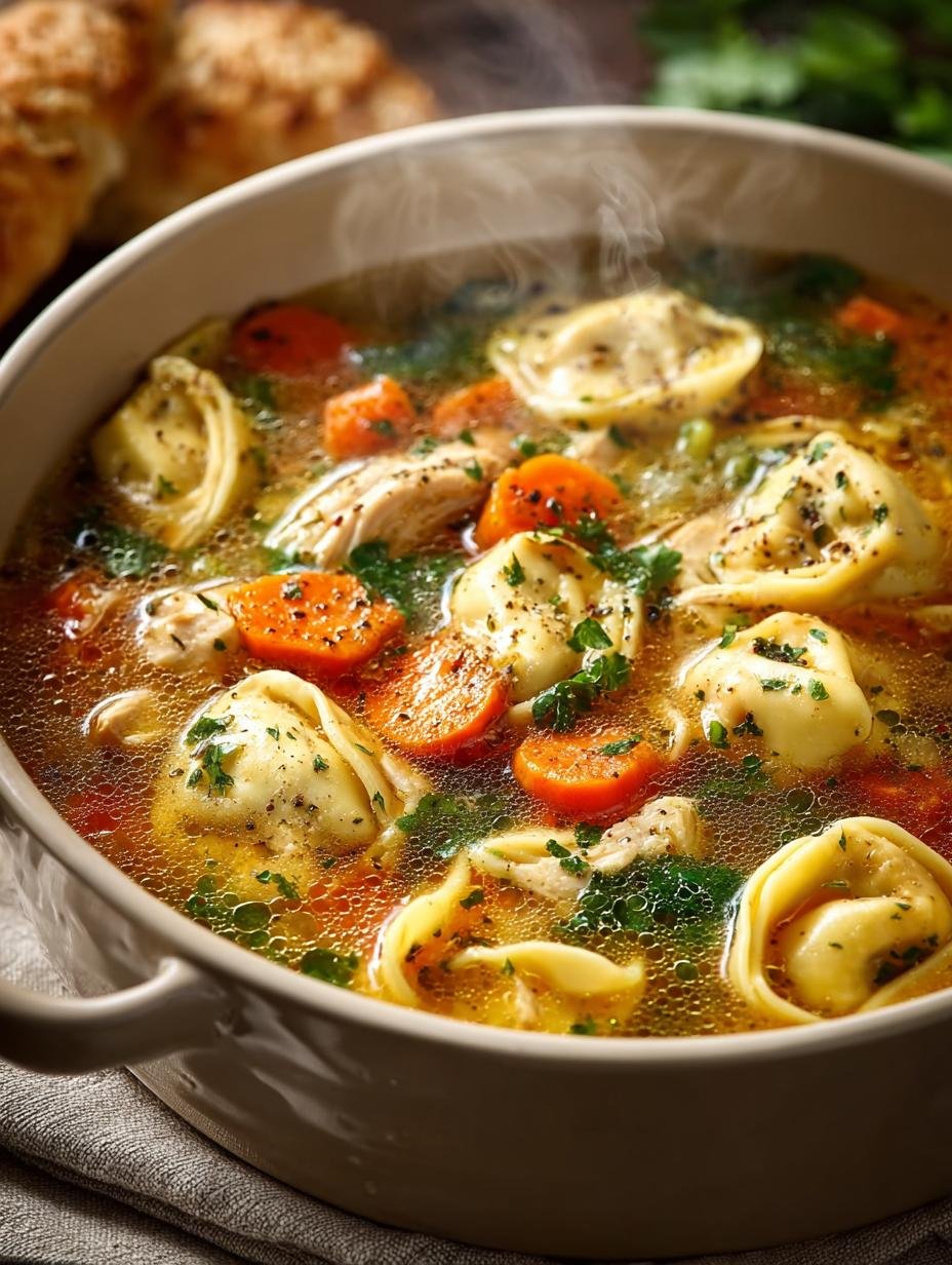 Chicken Tortellini Soup For Cozy Comfort on Chilly Nights - Chicken Tortellini Soup For - main visual representation