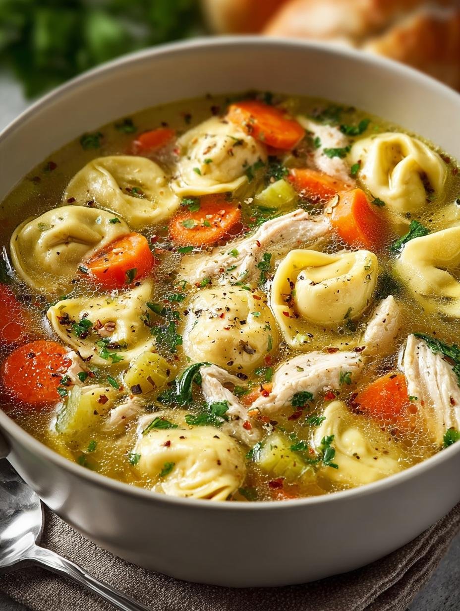 Chicken Tortellini Soup For Cozy Comfort on Chilly Nights - Chicken Tortellini Soup For - additional detail