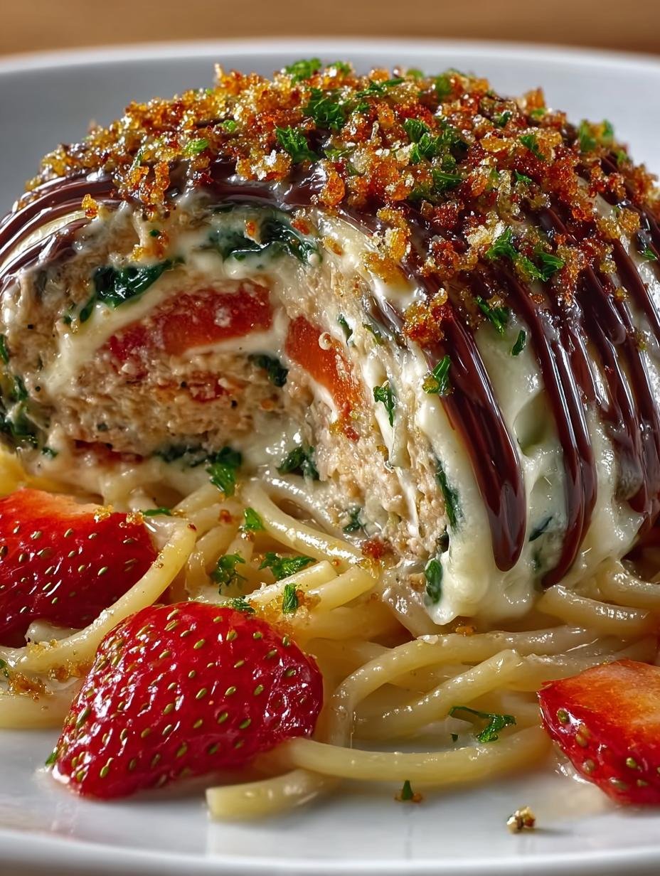 Decadent Chocolate Strawberry Swirl Cheesecake Recipe - Decadent Chocolate Strawberry Swirl - additional detail