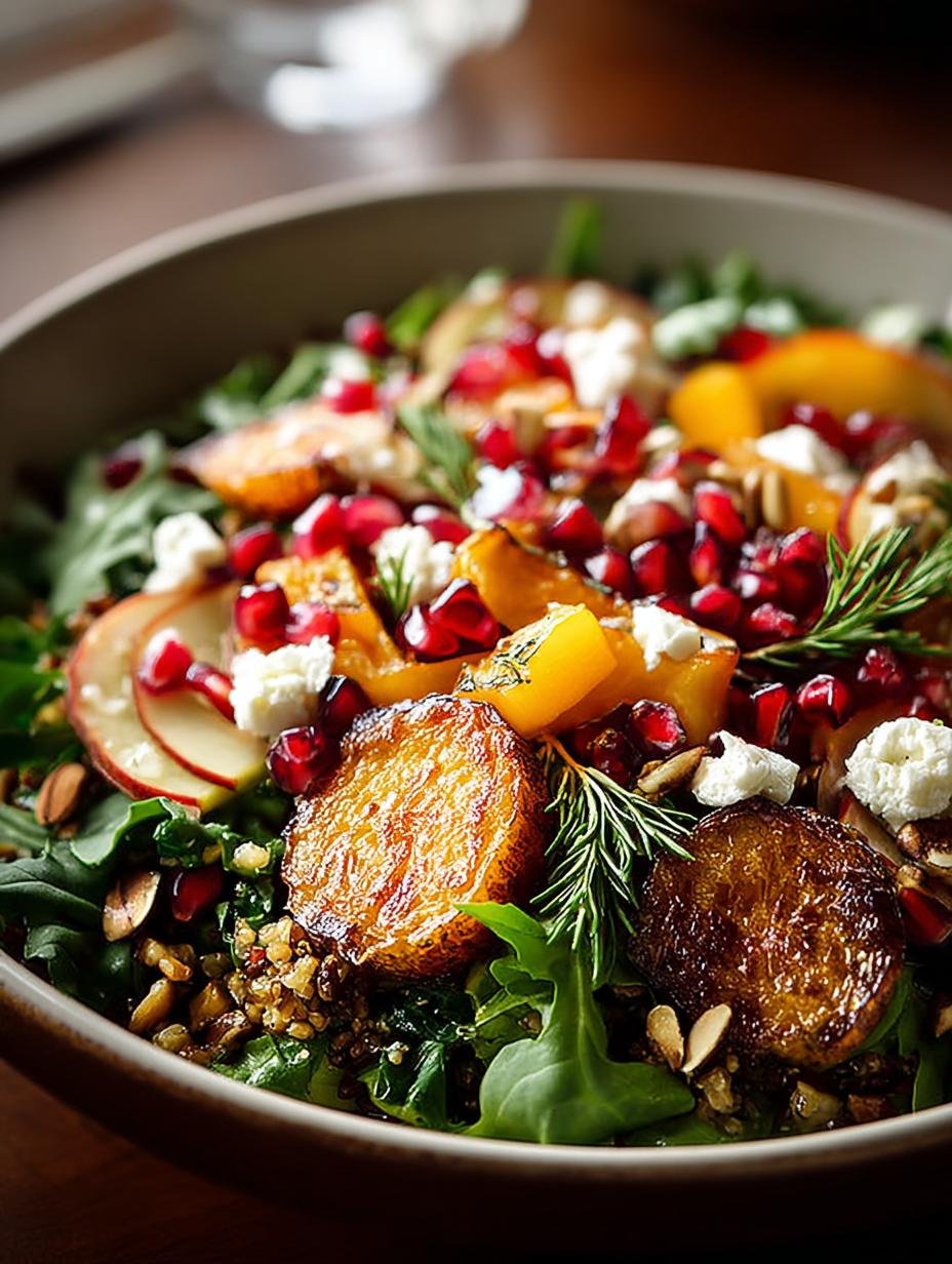 Delightful Autumn Harvest Salad with Pomegranates - Delightful Autumn Harvest Salad - additional detail