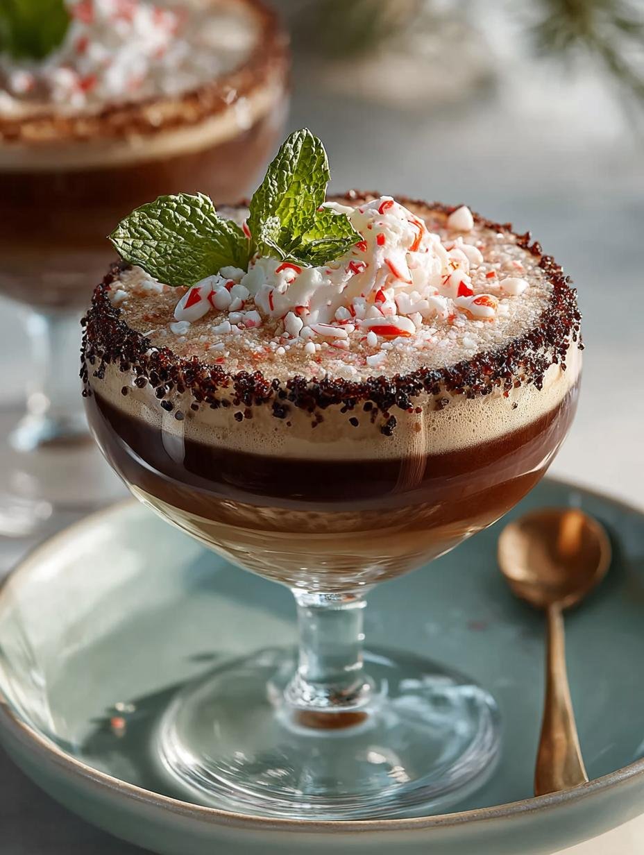 Delightful Festive Peppermint Espresso Mocktail Recipe - Festive Peppermint Espresso Mocktail - main visual representation