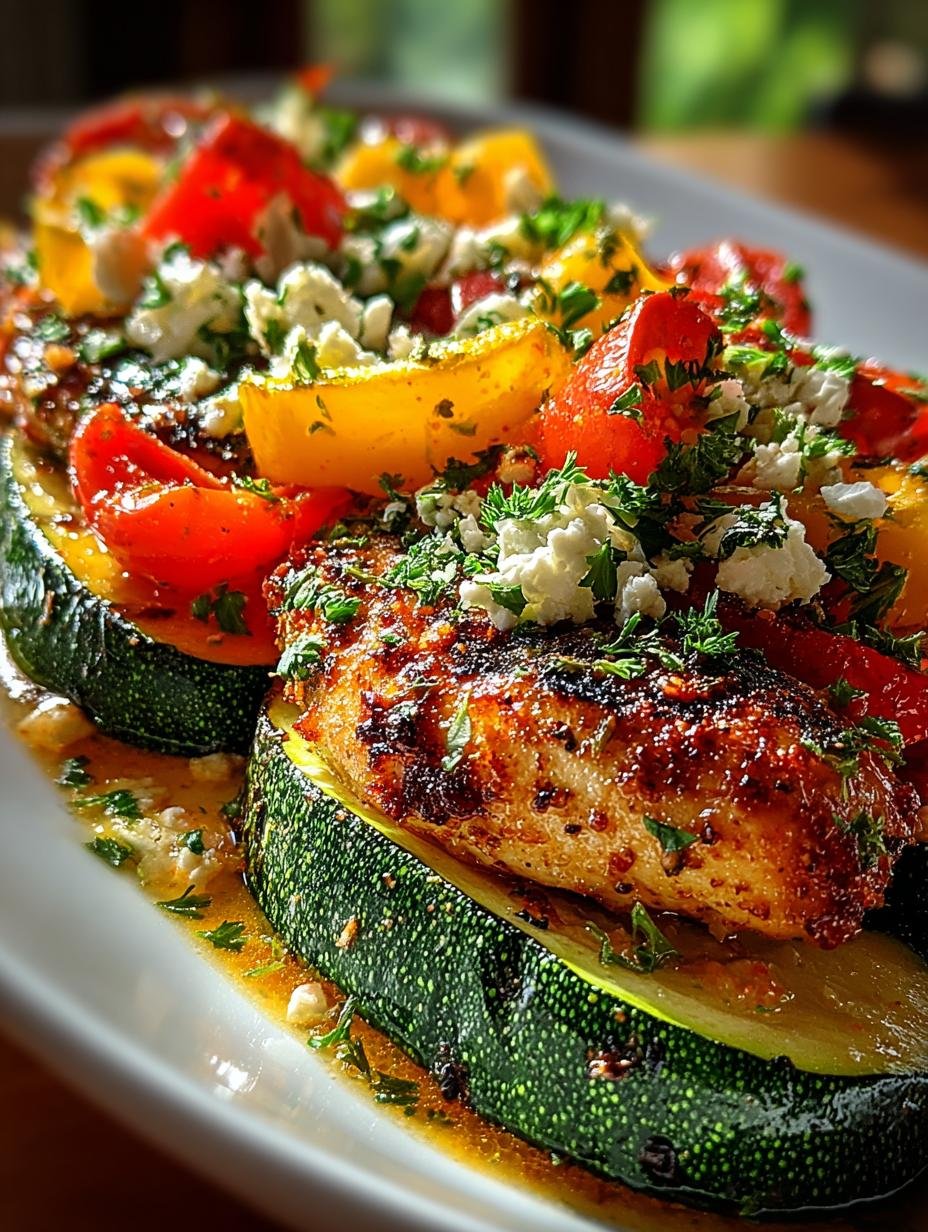 Flavorful Mediterranean Chicken Zucchini Boats for Dinner - Flavorful Mediterranean Chicken Zucchini - additional detail