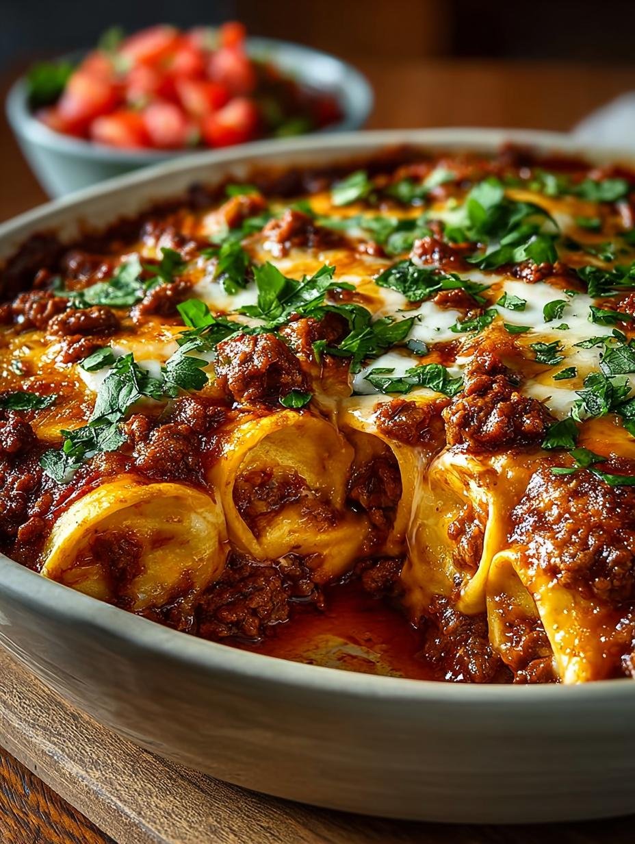 Irresistible Cheesy Beef Enchiladas