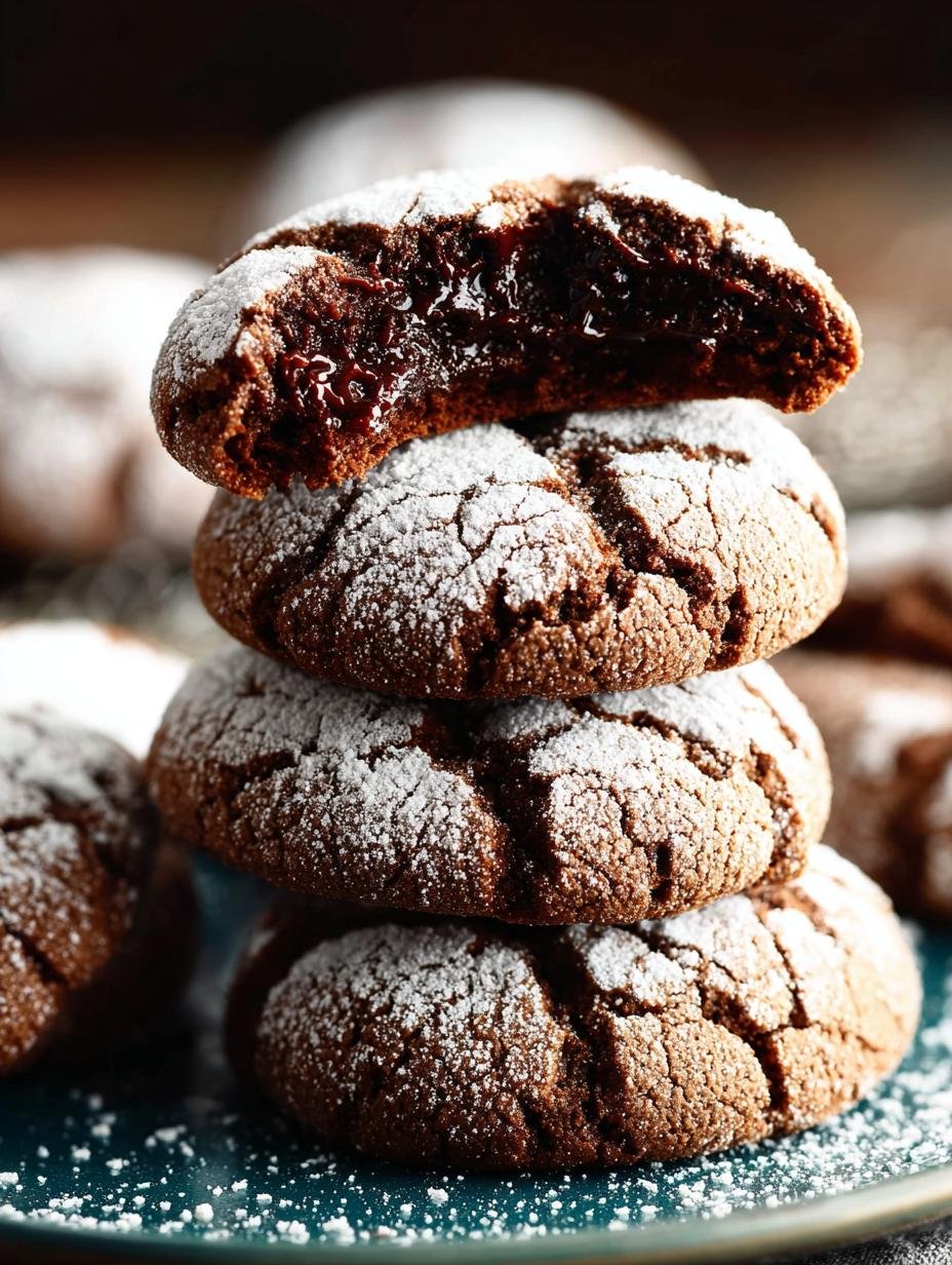 Irresistible Chocolate Crinkle Cookies