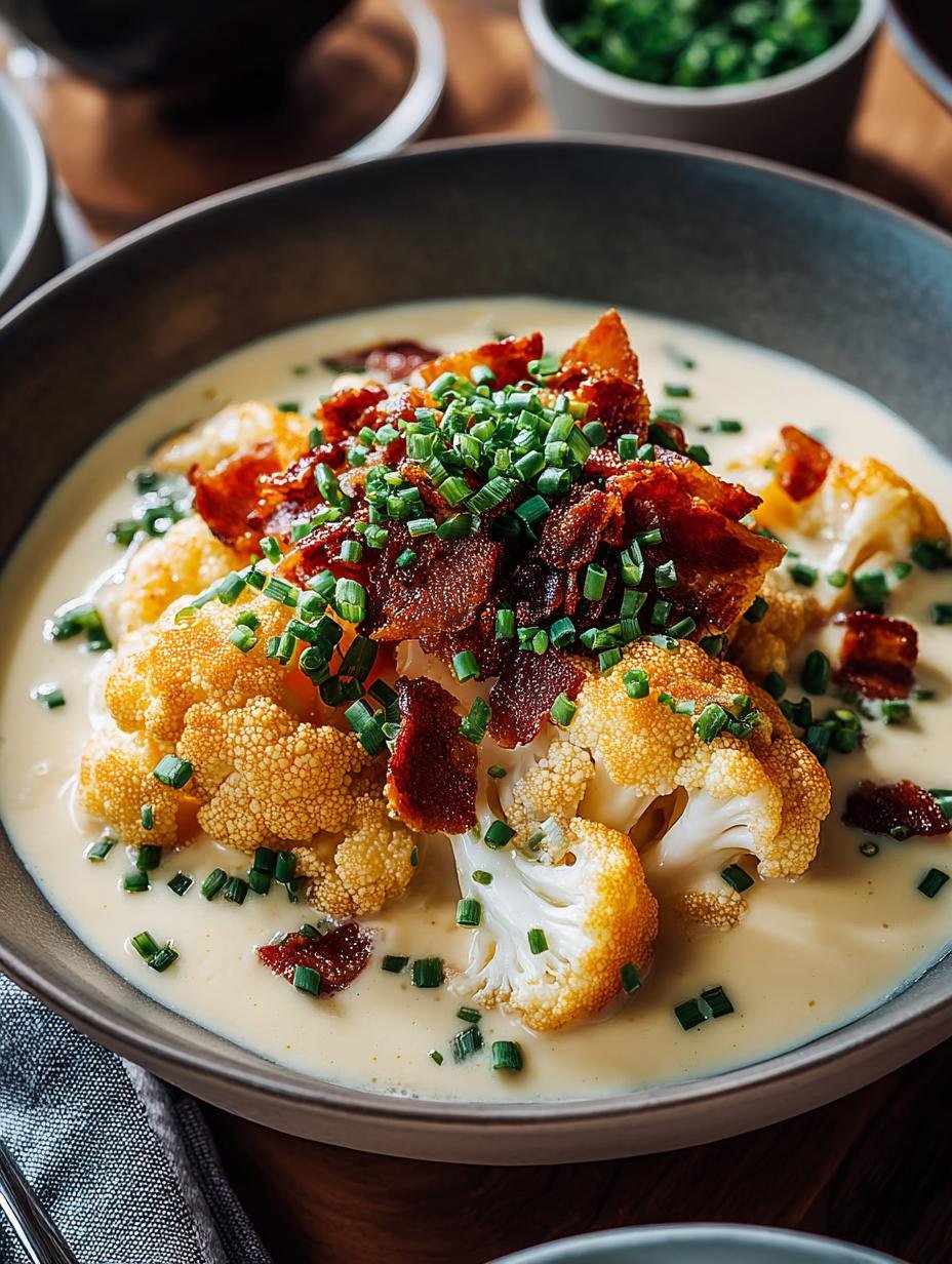 Irresistible Creamy Loaded Cauliflower Blissful Soup - Irresistible Creamy Loaded Cauliflower - main visual representation