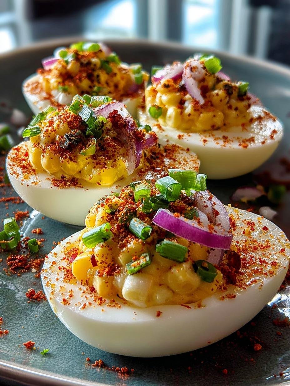 Irresistible Elote Deviled Eggs