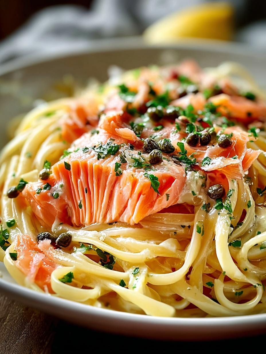 Irresistible Smoked Salmon Linguine: 5 Star Delight - Irresistible Smoked Salmon Linguine - main visual representation