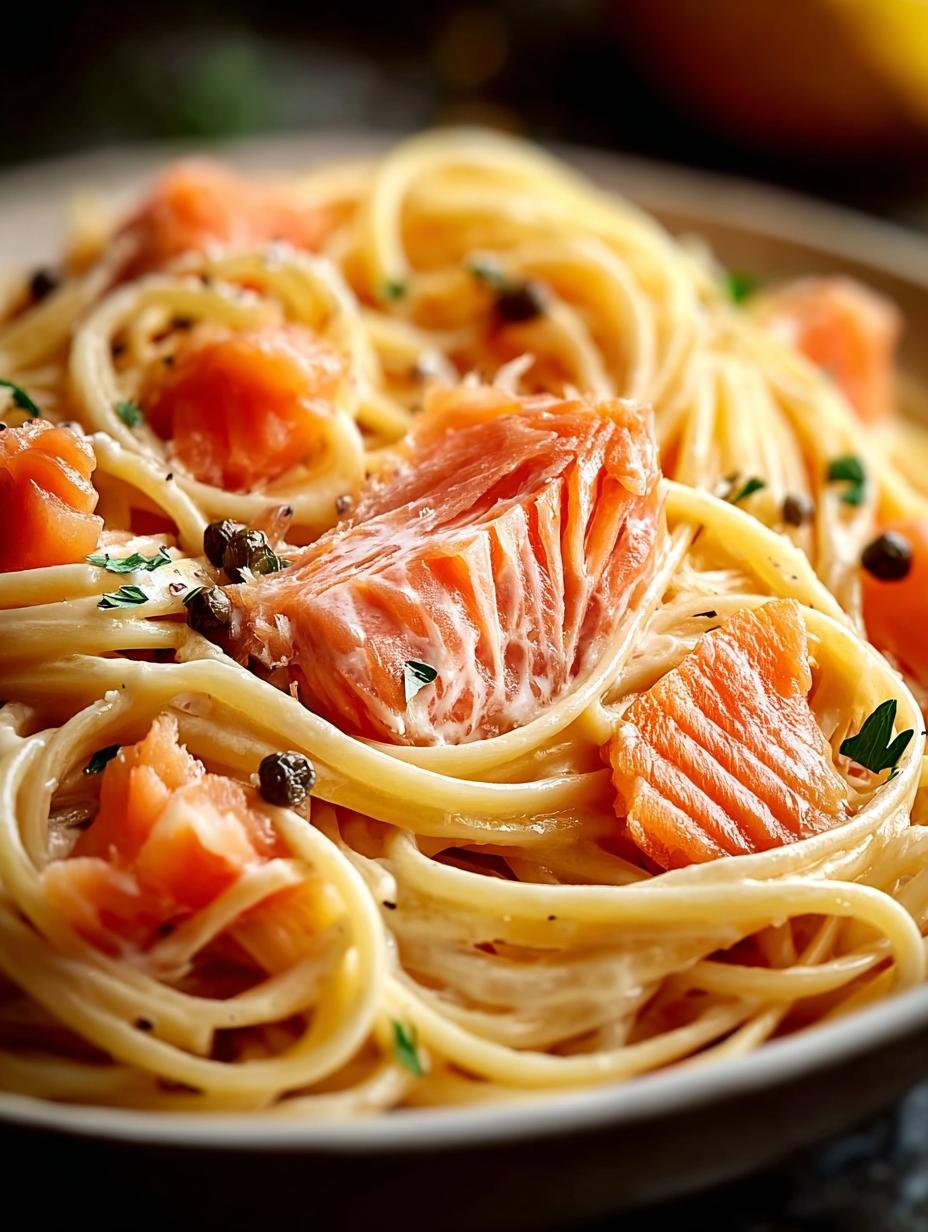 Irresistible Smoked Salmon Linguine: 5 Star Delight - Irresistible Smoked Salmon Linguine - additional detail