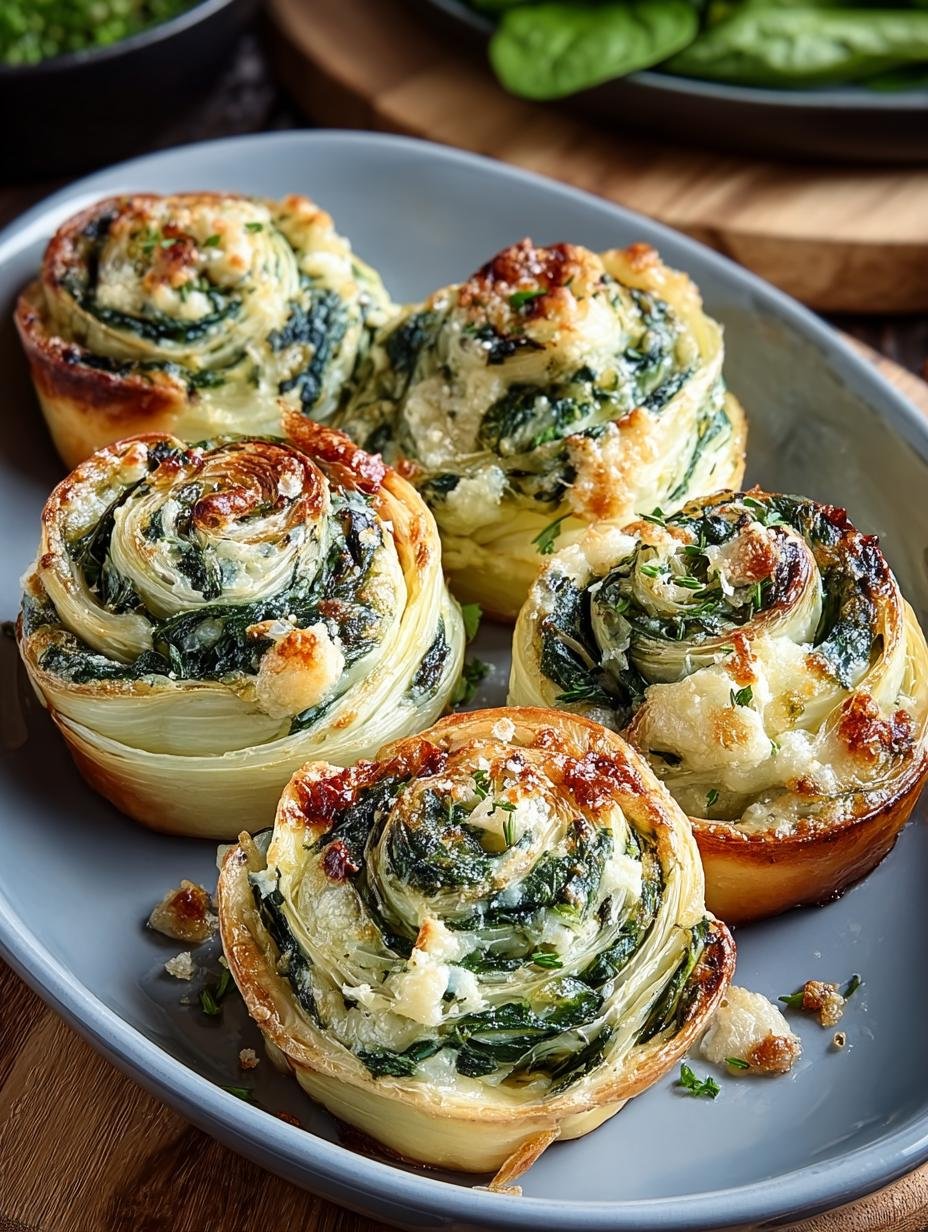Irresistible Spinach Artichoke Swirls: 24 Delicious Bites - Irresistible Spinach Artichoke Swirls - main visual representation