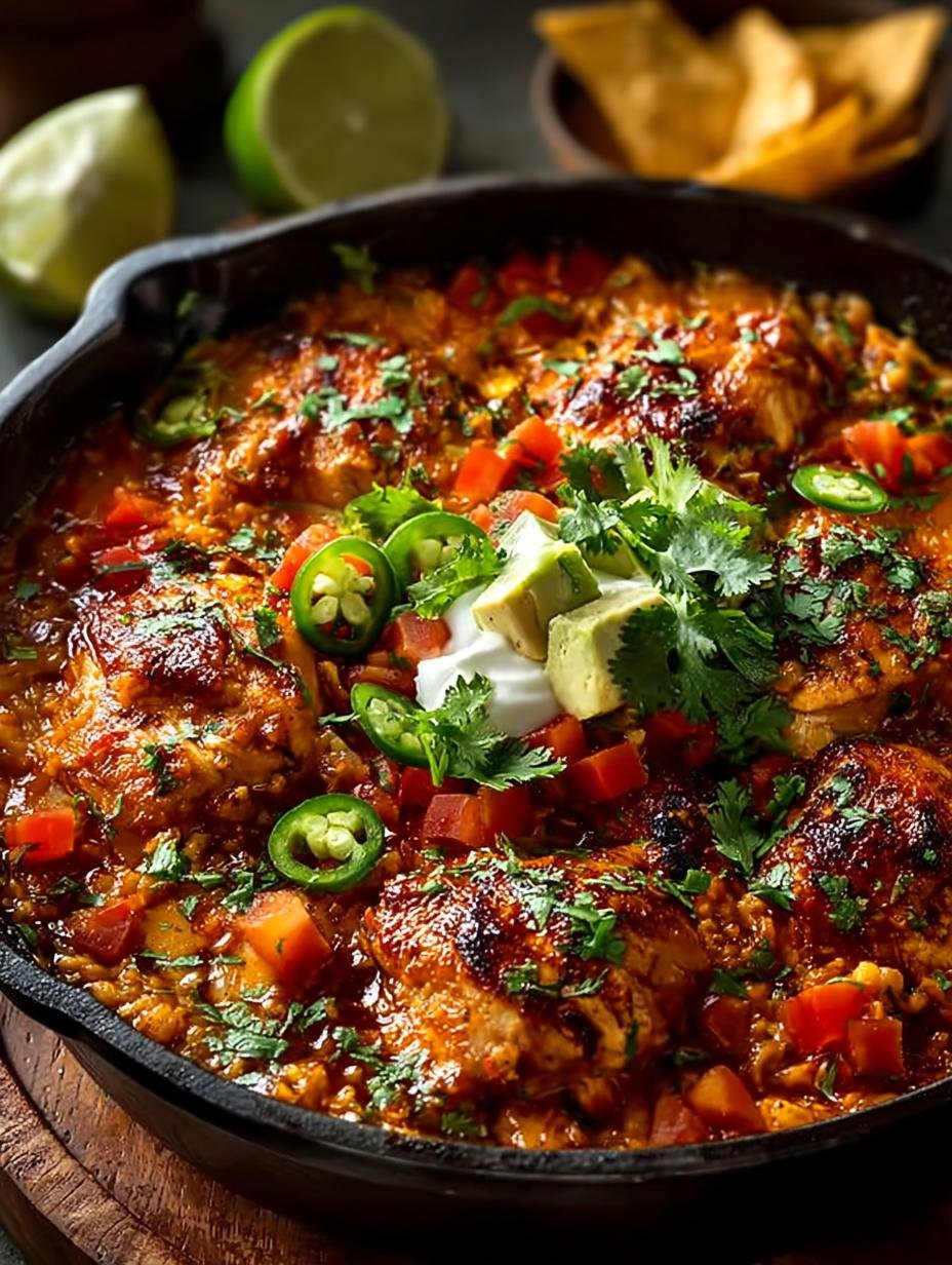 One Skillet Mexican Chicken: A Flavorful Dinner Delight - One Skillet Mexican Chicken - main visual representation