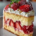 Strawberry Custard Delight Cake