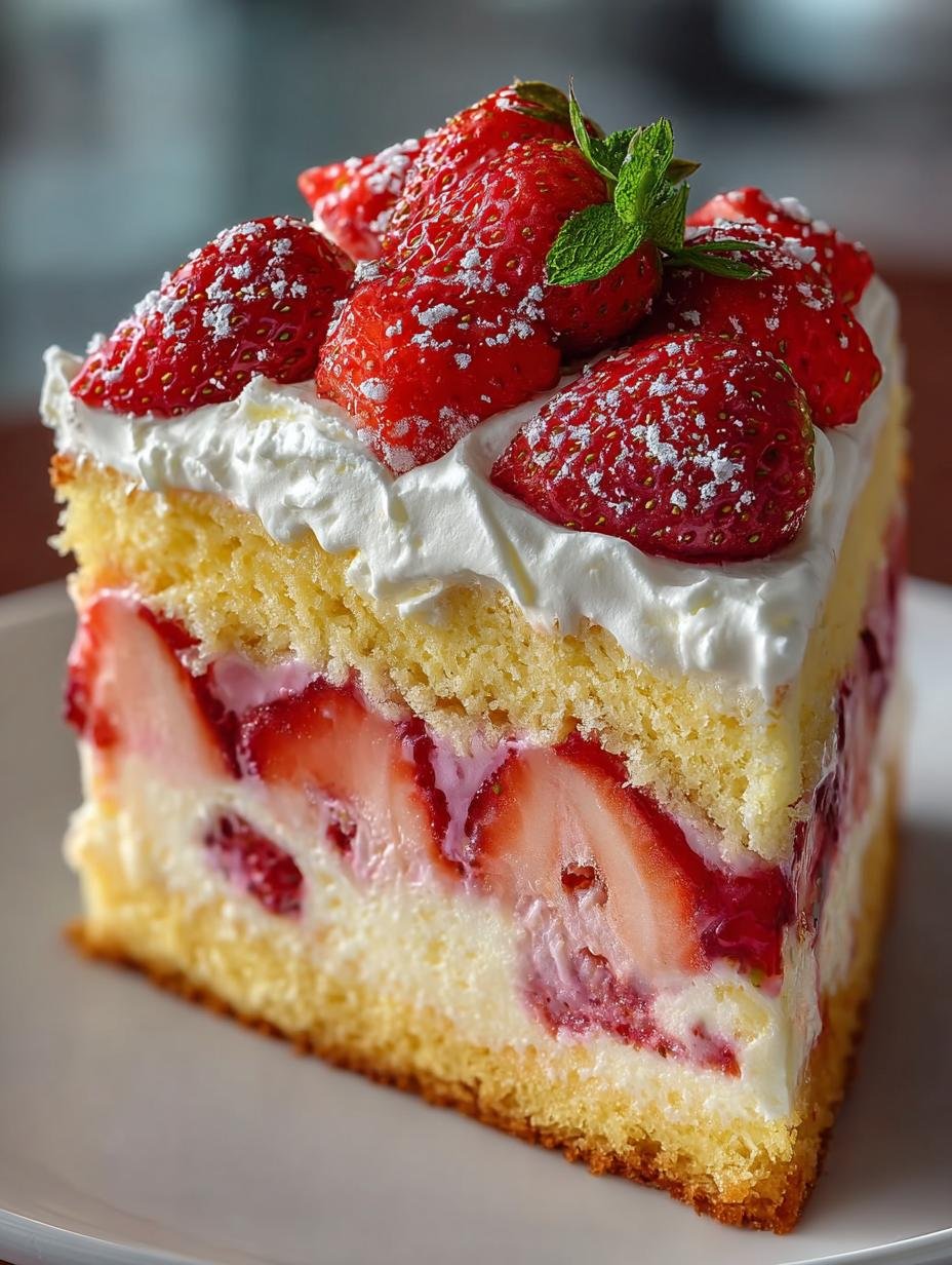 Strawberry Custard Delight Cake: 12 Layers of Bliss - Strawberry Custard Delight Cake - additional detail