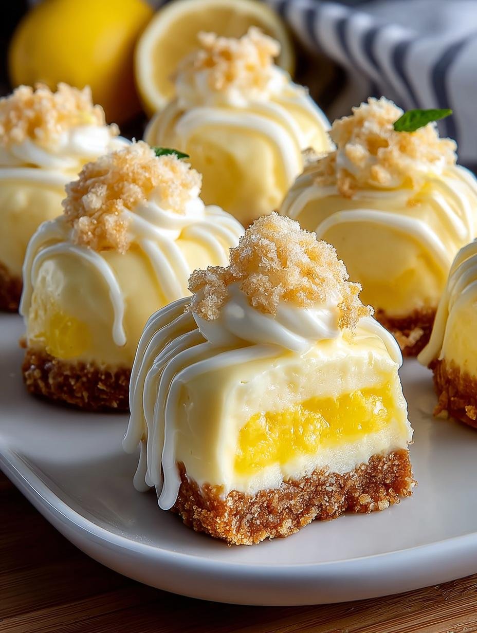 Zesty Lemon Cheesecake Bites