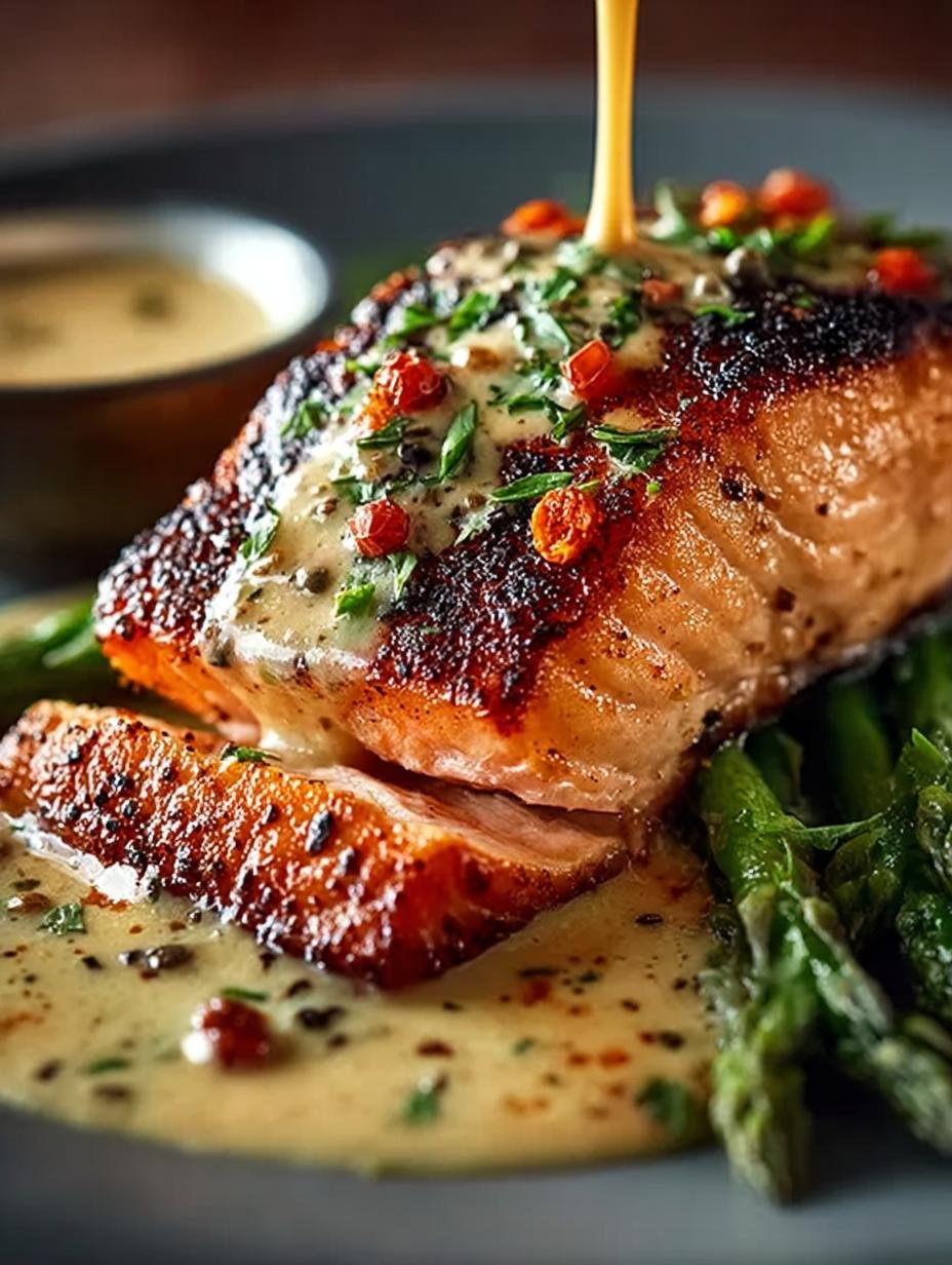 Blackened Salmon with Creamy Dijon Sauce: A Flavorful Delight - Blackened Salmon with Creamy - additional detail