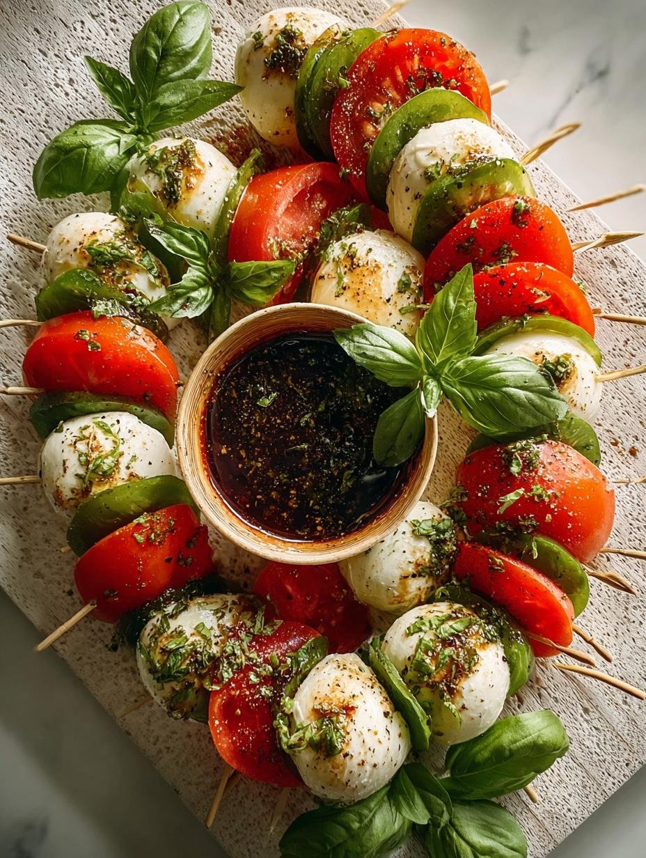 Bright Festive Christmas Caprese Wreath Recipe - Bright Festive Christmas Caprese - main visual representation