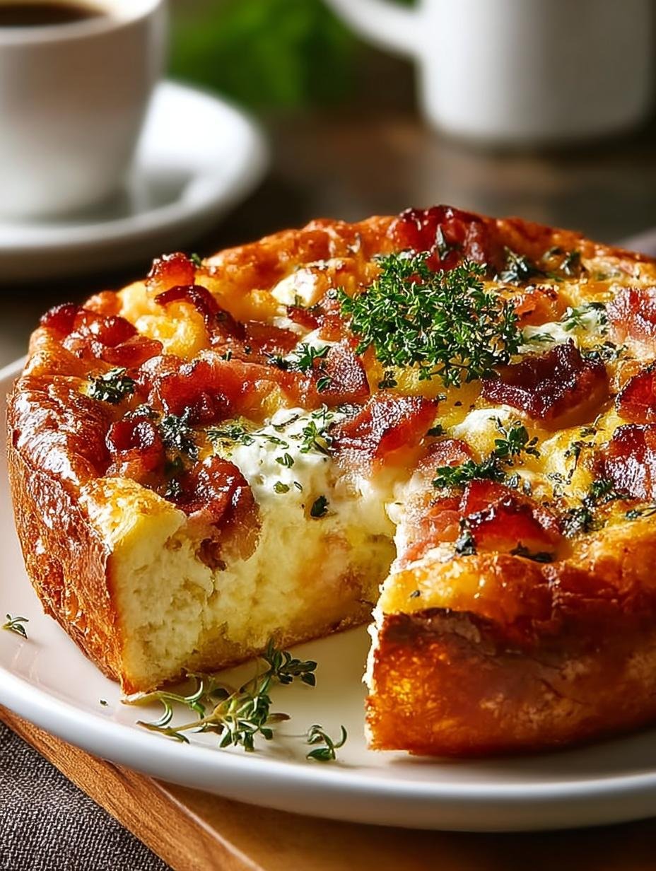 Cheese Bacon Breakfast Strata