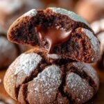 Chocolate Crinkle Blossom Cookies