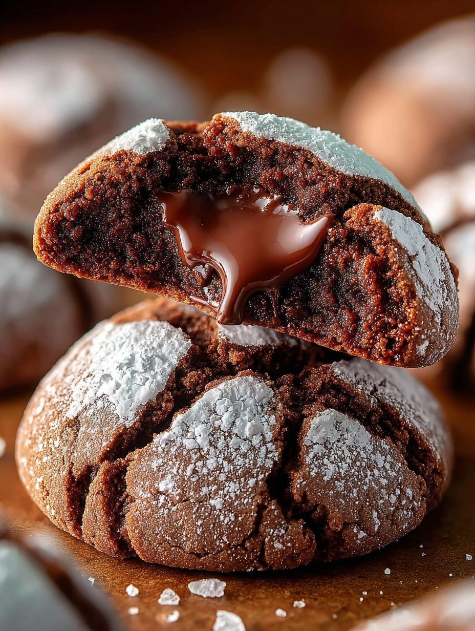 Chocolate Crinkle Blossom Cookies