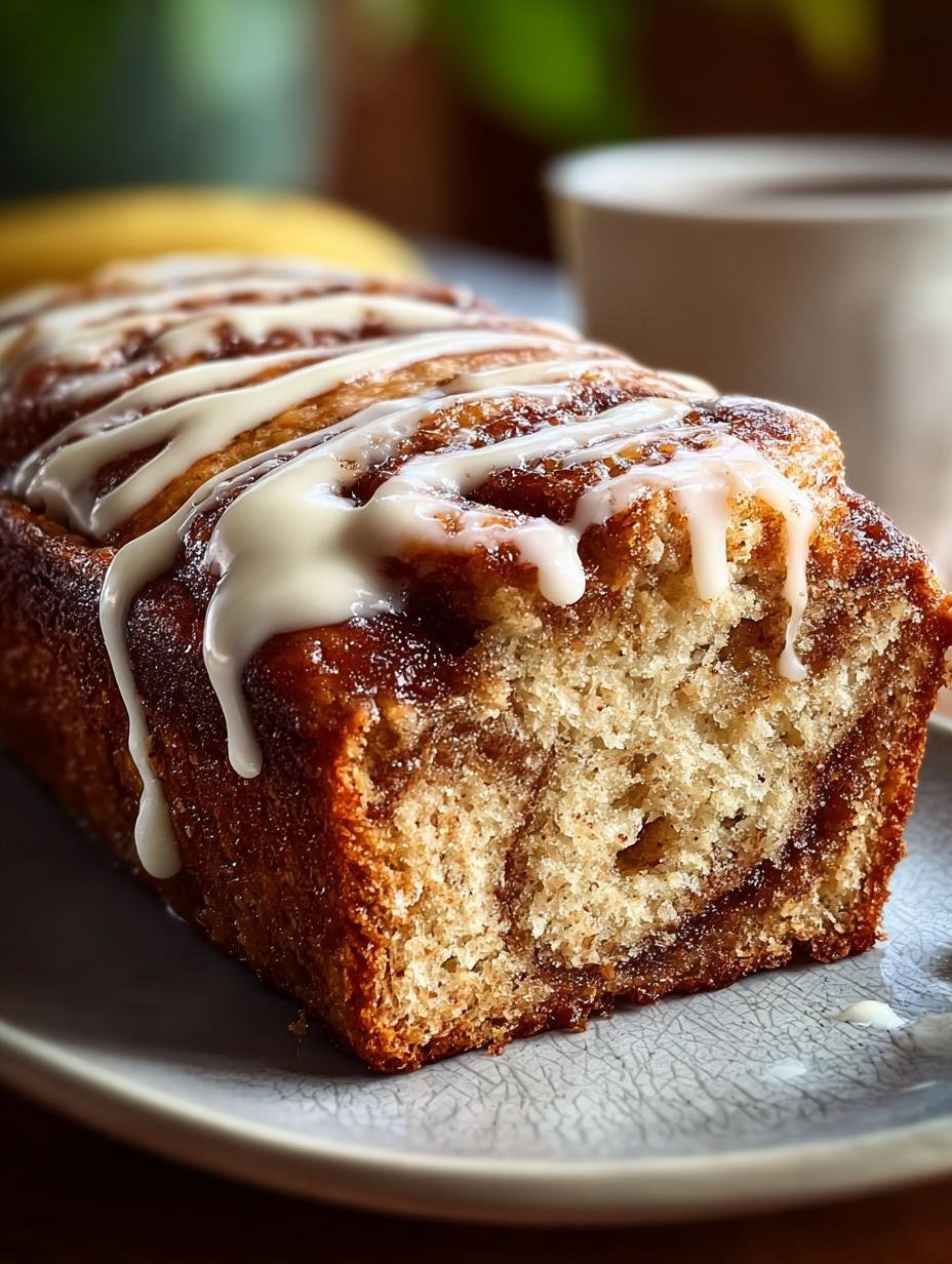 Cinnamon Roll Banana Bread