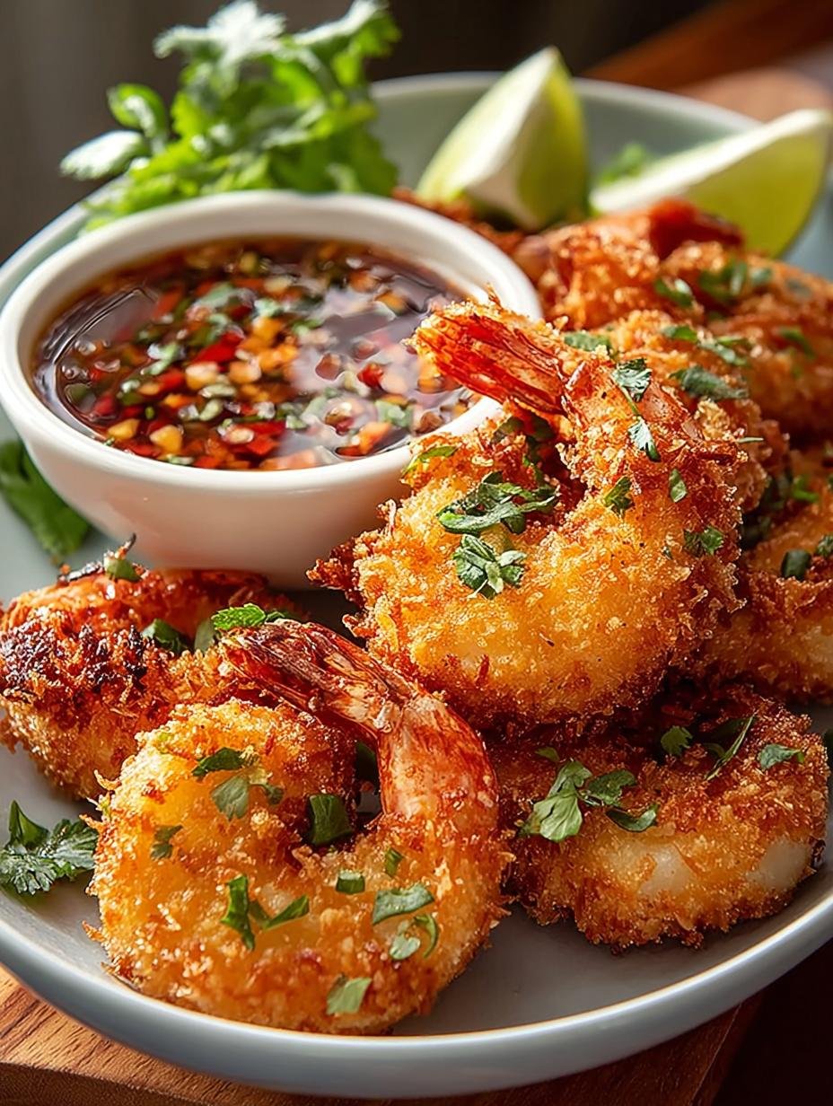 Crispy Coconut Shrimp with Sweet Chili Sauce Delight - Crispy Coconut Shrimp with - main visual representation