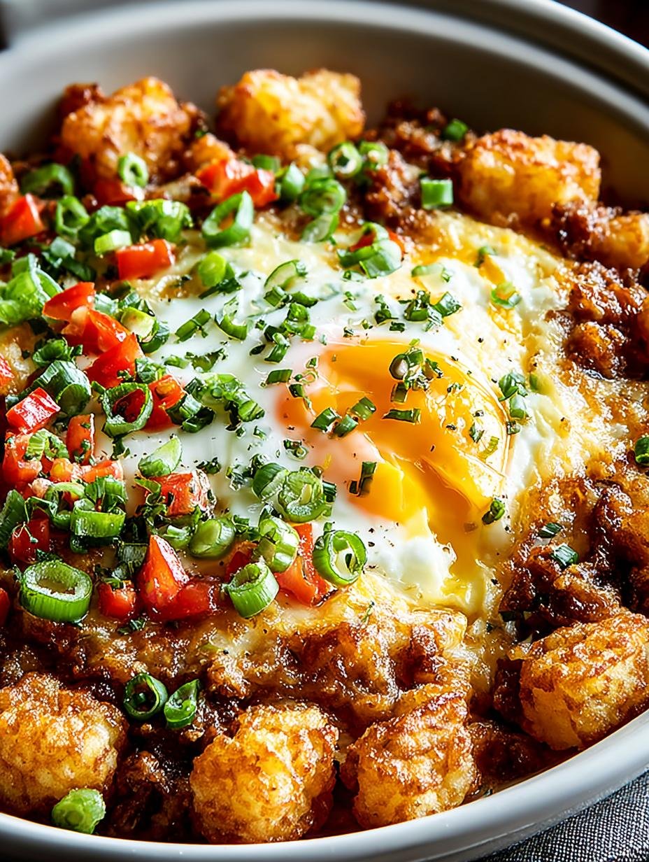 Crockpot Tater Tot Breakfast